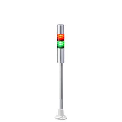 Patlite LR4 Series Coloured Buzzer Signal Tower, 2 Lights, 24 V dc, Pole Mount