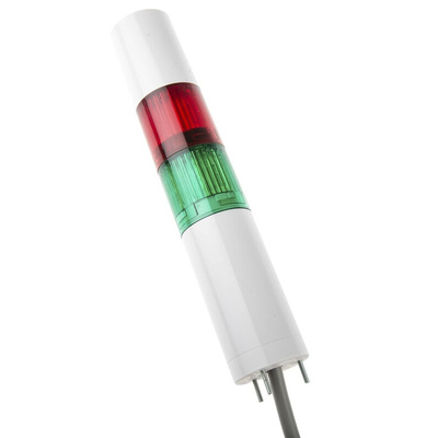 Patlite LR4 Series Coloured Buzzer Signal Tower, 2 Lights, 24 V dc, Direct Mount