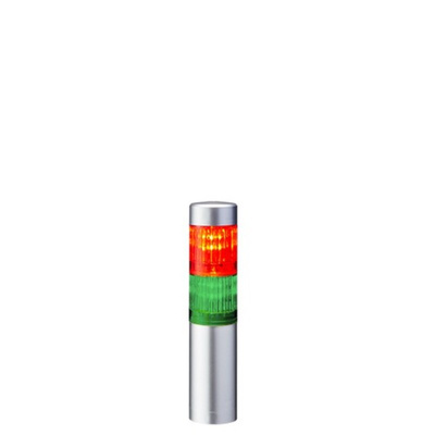 Patlite LR4 Series Coloured Signal Tower, 2 Lights, 24 V dc, Direct Mount