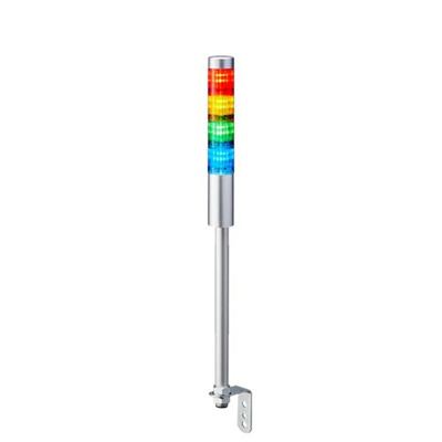 Patlite LR4 Series Coloured Signal Tower, 4 Lights, 24 V dc, Pole Mount