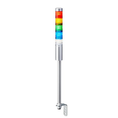 Patlite LR4 Series Coloured Signal Tower, 5 Lights, 24 V dc, Pole Mount