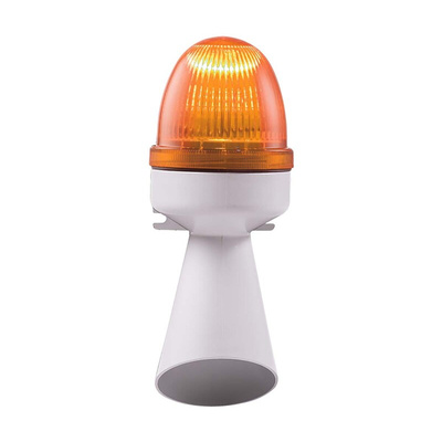 RS PRO Amber Buzzer Beacon, 12 V dc, Base Mount