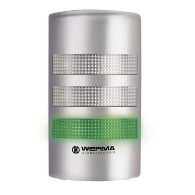 Werma FlatSIGN Series Red/Green/Yellow Signal Tower, 3 Lights, 115 → 230 V