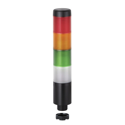 Werma Kompakt 37 Series Clear, Green, Red, Yellow Signal Tower, 4 Lights, 24 V
