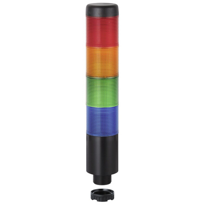 Werma Kompakt 37 Series Blue, Green, Red, Yellow Signal Tower, 4 Lights, 24 V