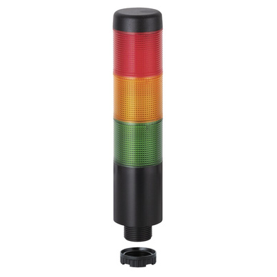 Werma Kompakt 37 Series Red/Green/Yellow Buzzer Signal Tower, 3 Lights, 12 V, Built-in Mounting