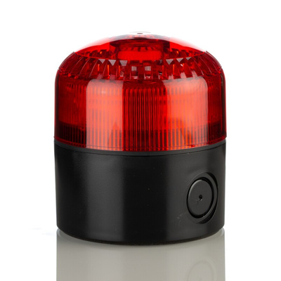RS PRO Red Sounder Beacon, 12 → 24 V, IP65, Base Mount, 105dB at 1 Metre