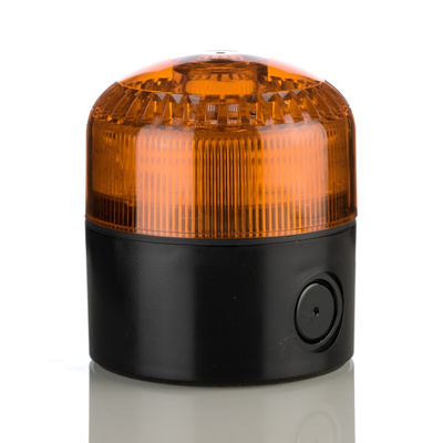 RS PRO Amber Sounder Beacon, 120 → 240 V, IP65, Base Mount, 105dB at 1 Metre