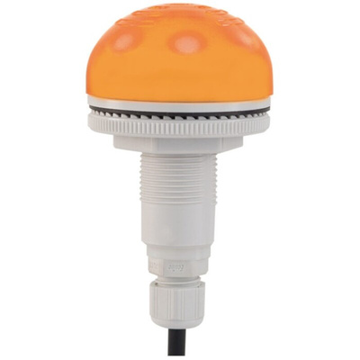 RS PRO Amber Sounder Beacon, 12 V ac/dc, 24 V ac/dc, IP65, Panel Mount