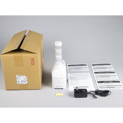 Patlite NHV4 Series Multicolour Voice Annunciator Signal Tower, 3 Lights, 42.5 → 57 V