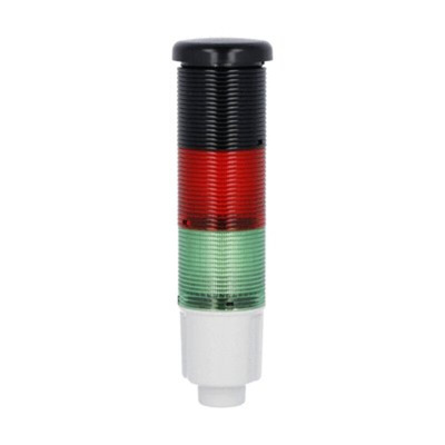 Lovato 8TL4 Series Green, Red Electronic Sounder Signal Tower, 2 Lights, 24 V dc, Built-In