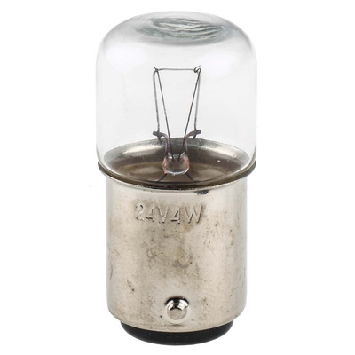 Schneider Electric Incandescent Clear Bulb, BA15d 24 V