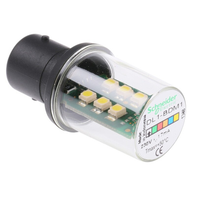 Schneider Electric LED White Lamp, BA15d 230 V ac