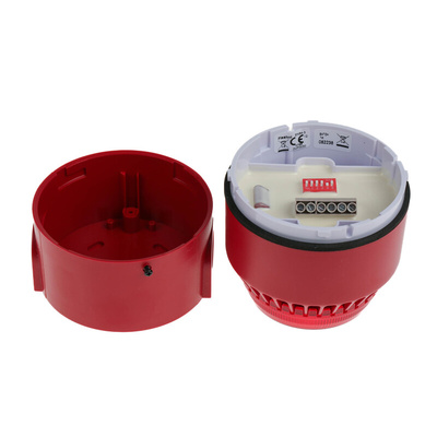 Eaton Series Red Sounder Beacon, 18 → 28 V dc, IP56, IP65, Wall Mount, 101dB at 1 Metre