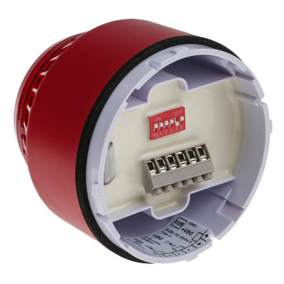 Eaton Series Red Sounder Beacon, 18 → 28 V dc, IP56, IP65, Wall Mount, 101dB at 1 Metre
