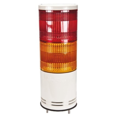 Schneider Electric Harmony XVC1 Series Red/Amber Signal Tower, 2 Lights, 24 V dc, Surface Mount