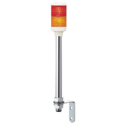 Schneider Electric Harmony XVC6 Series Red/Amber Signal Tower, 2 Lights, 24 V ac/dc, Tube Mount