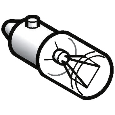 Schneider Electric Incandescent Clear Bulb, BA9S 12 V