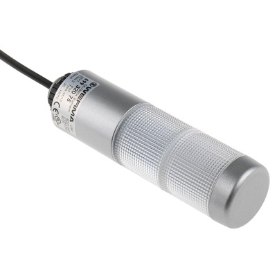 Werma Kompakt 37 Series Clear, Green/Red (LED Colour) Buzzer Signal Tower, 2 Lights, 24 V ac/dc, Base Mount, Tube