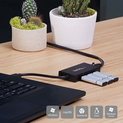Startech 3x USB A Port Hub, USB 3.0 - AC Adapter Powered