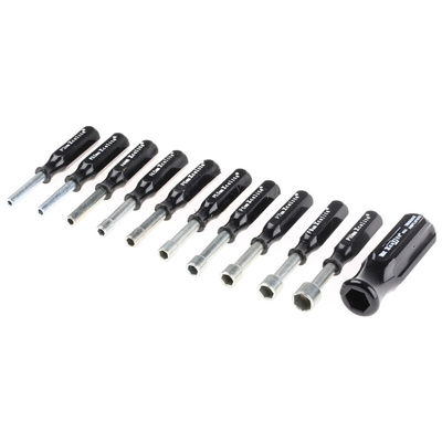 Weller Xcelite Hex Nut Driver Set, 3.5 → 10 mm Tip, 89 mm Overall