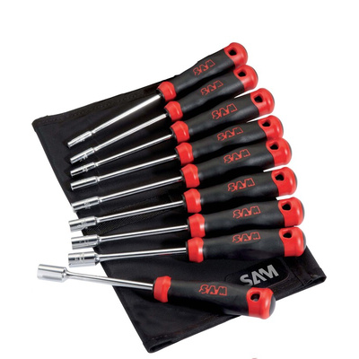 SAM Nut Driver Set, 3.5 mm, 4 mm, 5.5 mm, 5 mm, 6 mm, 7 mm, 8 mm, 9 mm, 10 mm Tip