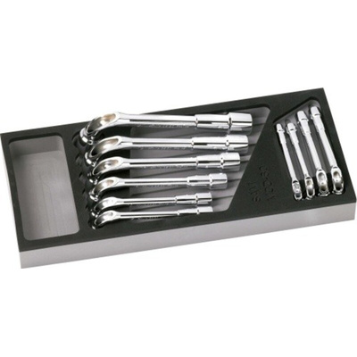 SAM Hex Tubular Box Spanner Set, 10 Pieces, 8 → 21 mm Tip