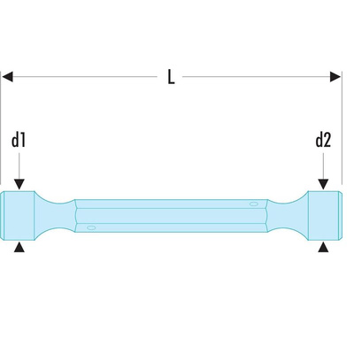 Facom Hex Socket Wrench, 12 x 13 mm Tip, 140 mm Overall
