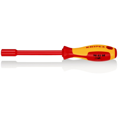 Knipex Nut Driver, VDE/1000V, 125 mm Blade, 237 mm Overall