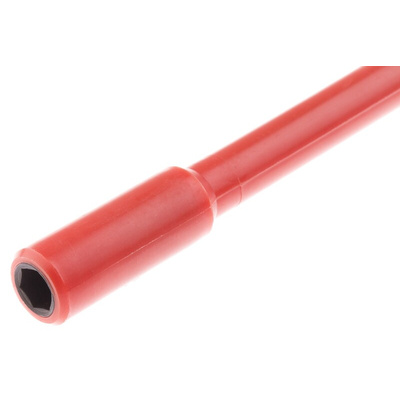 Wera Hexagon Nut Driver, 6 mm Tip, VDE/1000V, 125 mm Blade, 223 mm Overall