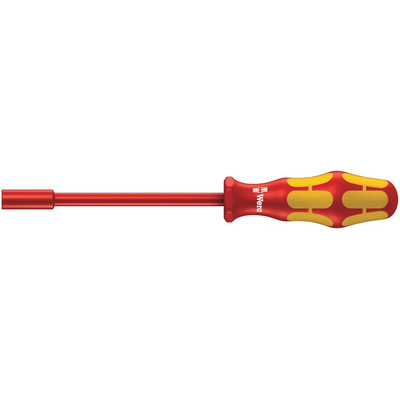 Wera Hexagon Nut Driver, 9 mm Tip, VDE/1000V, 125 mm Blade, 230 mm Overall