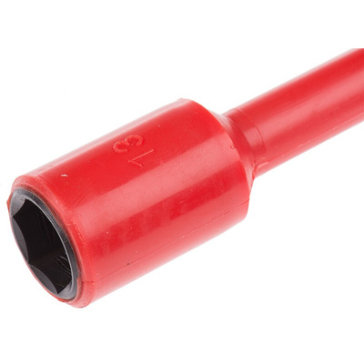 Wera Hexagon Nut Driver, 13 mm Tip, VDE/1000V, 125 mm Blade, 237 mm Overall