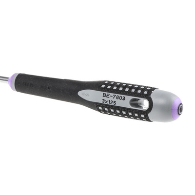 Bahco Hexagon Nut Driver, 3 mm Tip, 125 mm Blade, 247 mm Overall