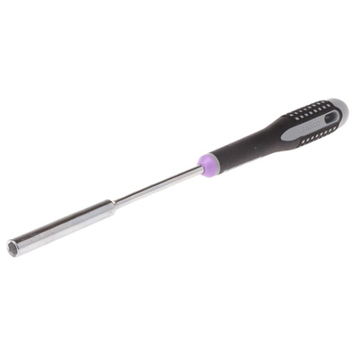 Bahco Hexagon Nut Driver, 6 mm Tip, 125 mm Blade, 247 mm Overall