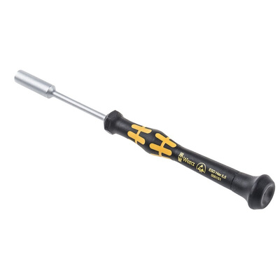 Wera Hexagon Nut Driver, 5.5 mm Tip, 60 mm Blade, 157 mm Overall