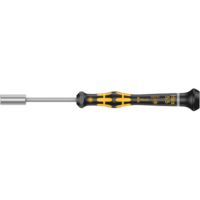 Wera Hexagon Nut Driver, 5.5 mm Tip, 60 mm Blade, 157 mm Overall