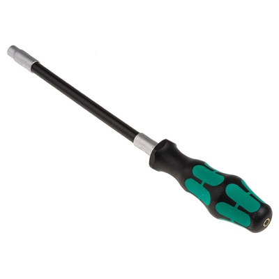 Wera Hexagon Nut Driver, 6 mm Tip, 167 mm Blade, 265 mm Overall