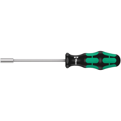 Wera Hexagon Nut Driver, 3 mm Tip, 125 mm Blade, 223 mm Overall