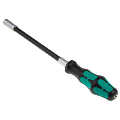 Wera Hexagon Nut Driver, 8 mm Tip, 167 mm Blade, 265 mm Overall