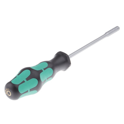 Wera Hexagon Nut Driver, 4.5 mm Tip, 125 mm Blade, 223 mm Overall