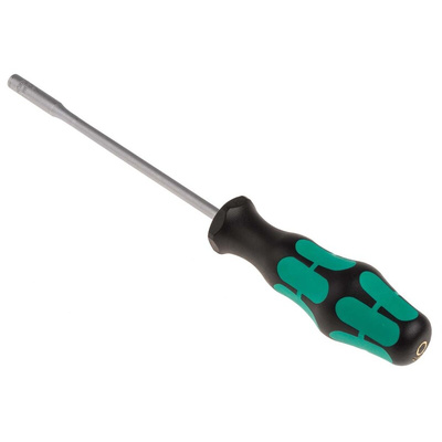 Wera Hexagon Nut Driver, 4 mm Tip, 125 mm Blade, 223 mm Overall