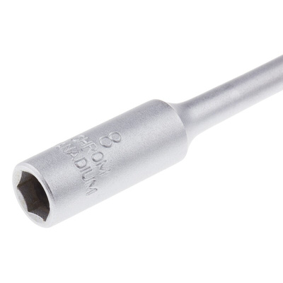 Wera Hexagon Nut Driver, 8 mm Tip, 125 mm Blade, 230 mm Overall