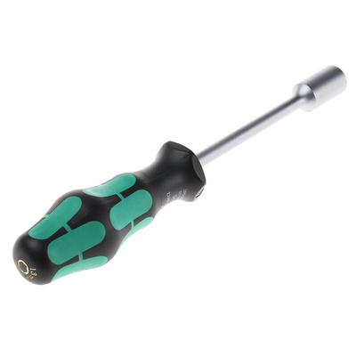 Wera Hexagon Nut Driver, 13 mm Tip, 125 mm Blade, 237 mm Overall