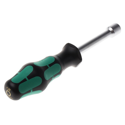 Wera Hexagon Nut Driver, 13 mm Tip, 80 mm Blade, 192 mm Overall