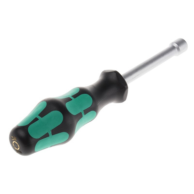 Wera Hexagon Nut Driver, 11/32 in Tip, 80 mm Blade, 185 mm Overall