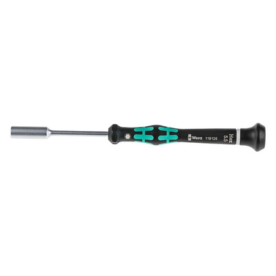 Wera Hexagon Nut Driver, 5.5 mm Tip, 60 mm Blade, 157 mm Overall