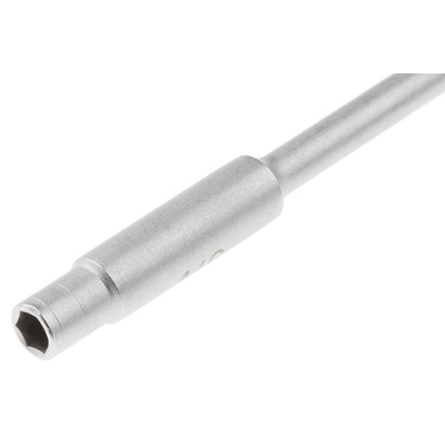 Wera Hexagon Nut Driver, 1/8 in Tip, 60 mm Blade, 157 mm Overall