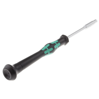 Wera Hexagon Nut Driver, 1/8 in Tip, 60 mm Blade, 157 mm Overall