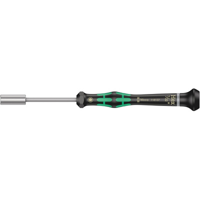 Wera Hexagon Nut Driver, 7/32 in Tip, 60 mm Blade, 157 mm Overall