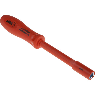 ITL Insulated Tools Ltd Hexagon Nut Driver, 0BA Tip, VDE/1000V, 105 mm Blade, 265 mm Overall